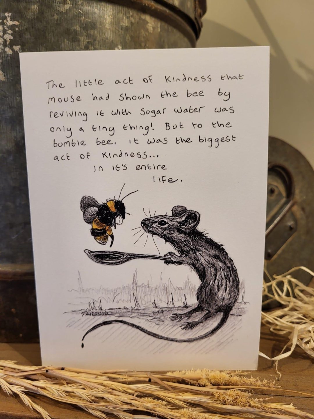 Bee Kind Card Paul Tavernor Art