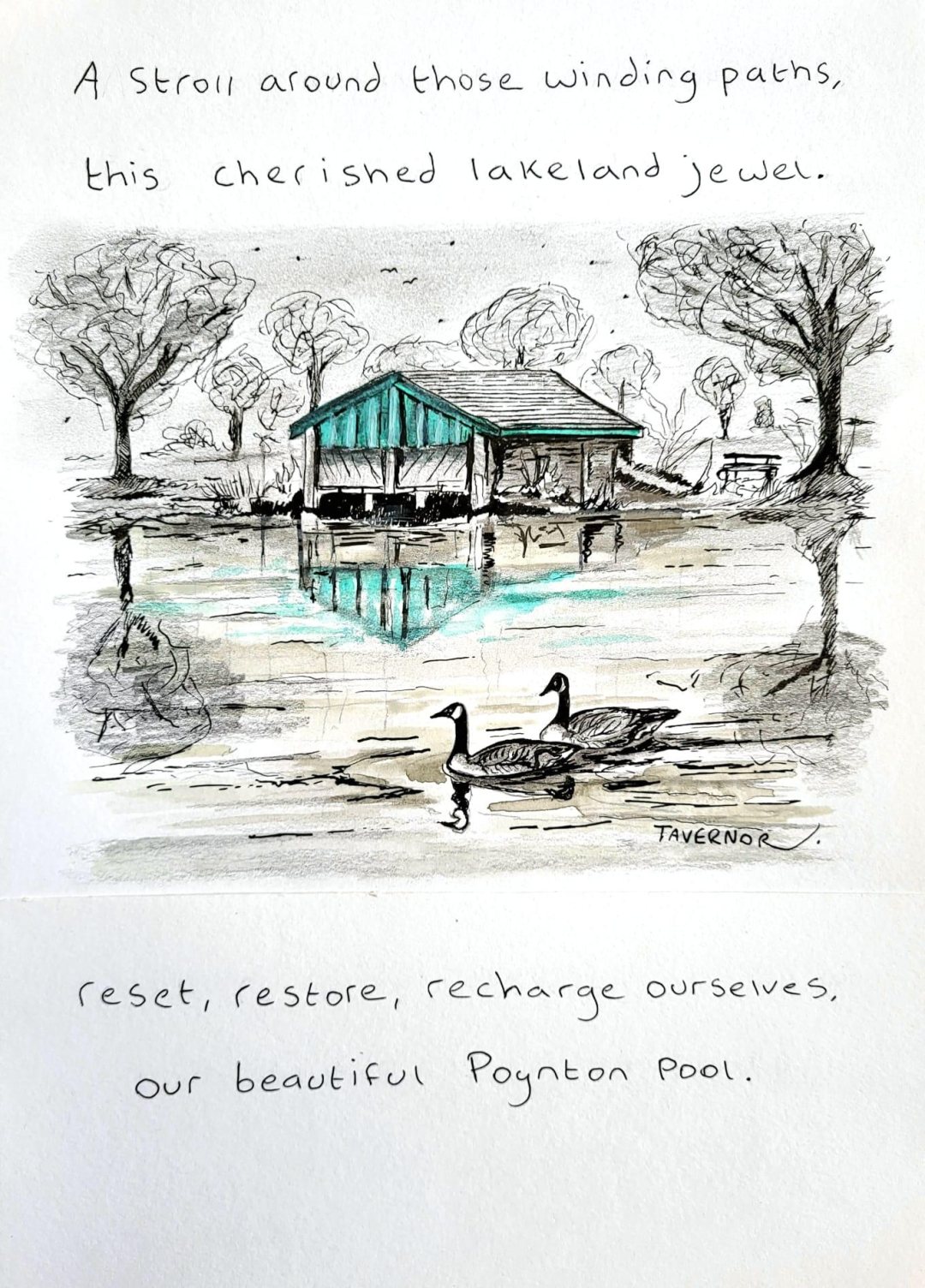 Reflections on the water Poynton Pool Paul Tavernor copyright