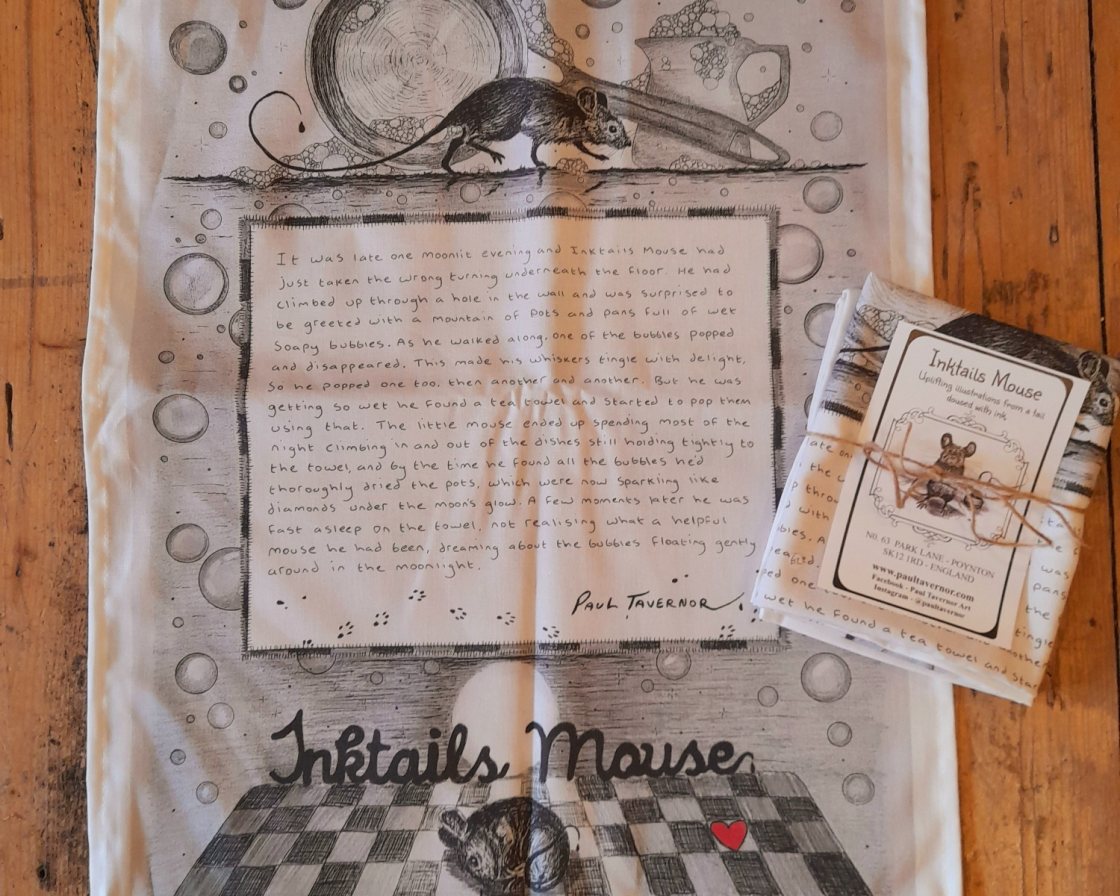 Moonlight & Bubbles Tea Towel from Paul Tavernor