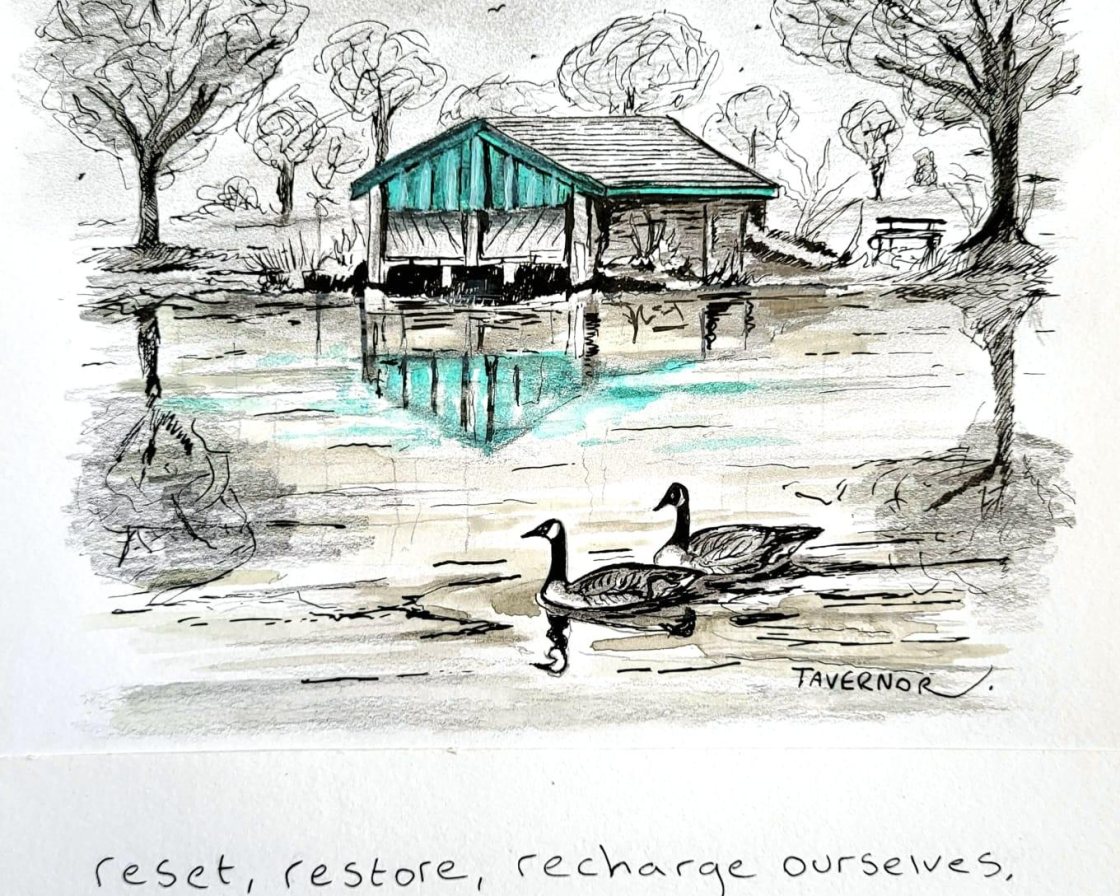 Reflections in the water - Poynton Pool from Paul Tavernor