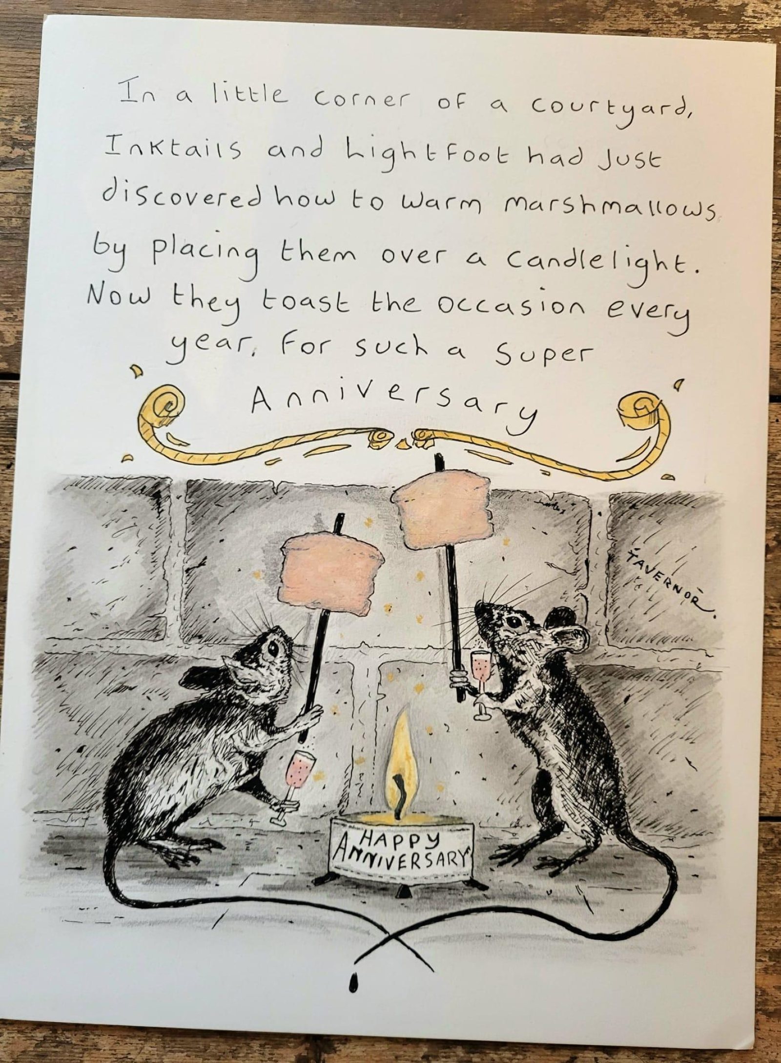 Happy Anniversary Inktails Mouse Copyright