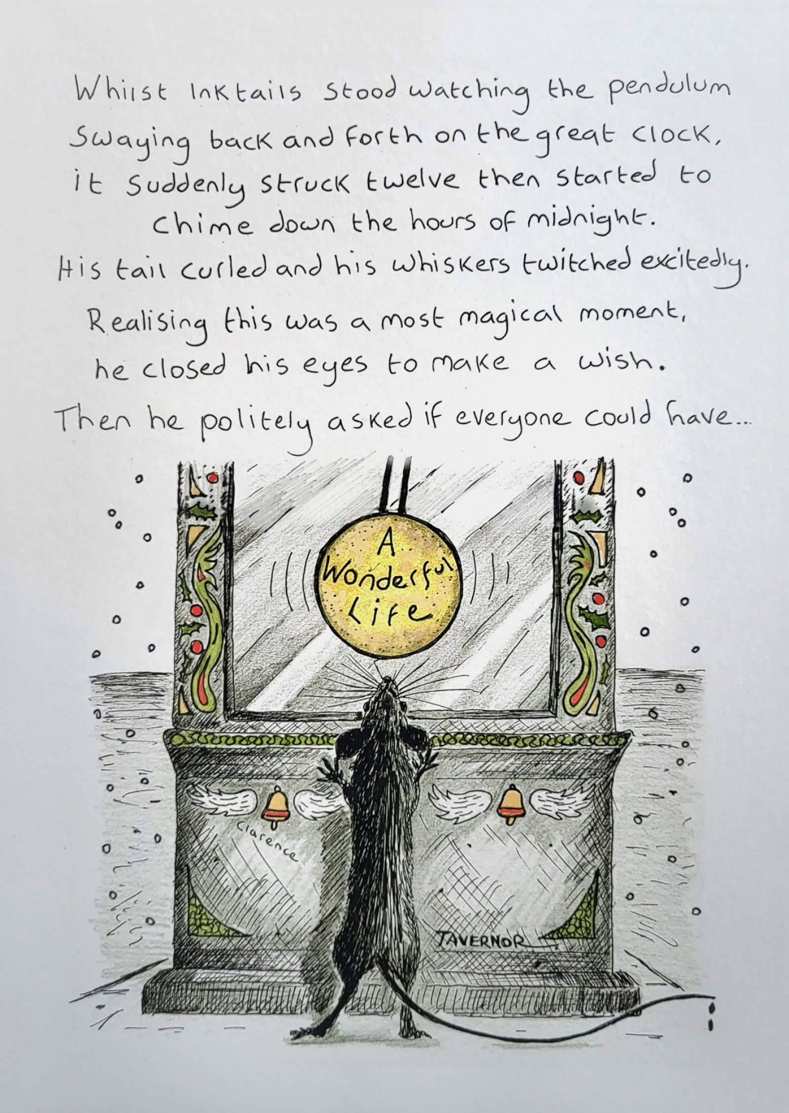 Wishes for a wonderful life New Inktails Mouse copyright