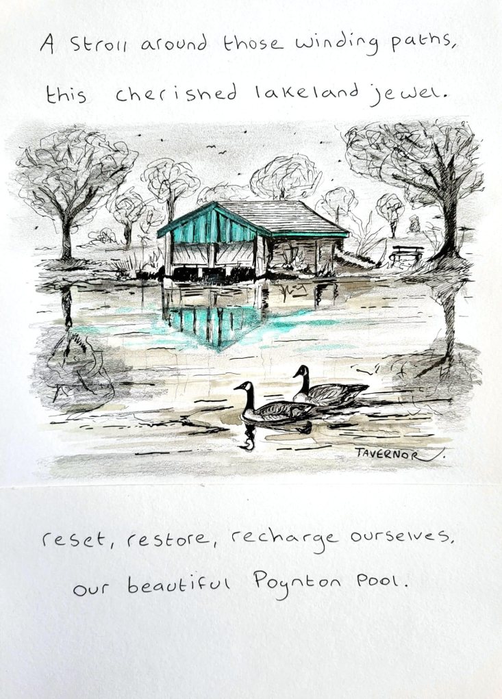 Reflections in the water - Poynton Pool by Paul Tavernor